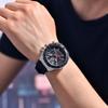 BENYAR Men's Sports Military Quartz Watch Silicone Strap Fashion Business Chronograph Waterproof Wristwatch Relogio Masculino
