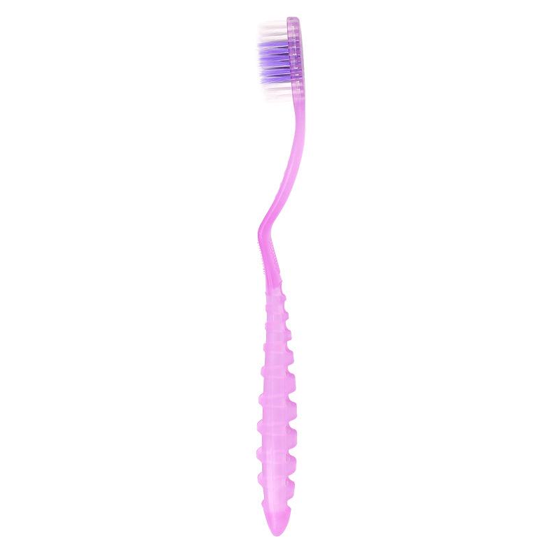 Brosse à dents pour adulte en charbon de bambou à poils souples - Jetable et écologique