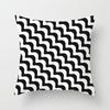 Geometric Cushion Cover Throw Pillow Case Dotted Grid Triangular Art White Black