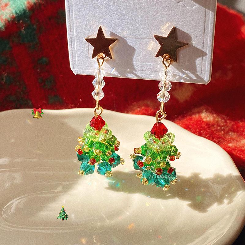 Christmas Tree Titanium Necklace: Elegant Long Sweater Chain for Women - Unique Niche Design