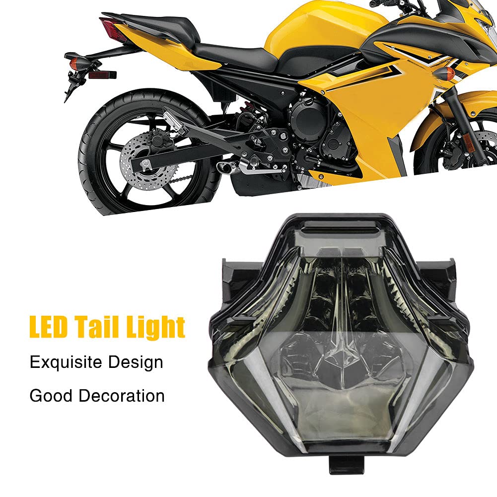 Akozon Motorcycle LED Tail Light with Turn Signals for Yamaha MT-07, FZ-07, YZF-R3, and YZF-R25 (Red)