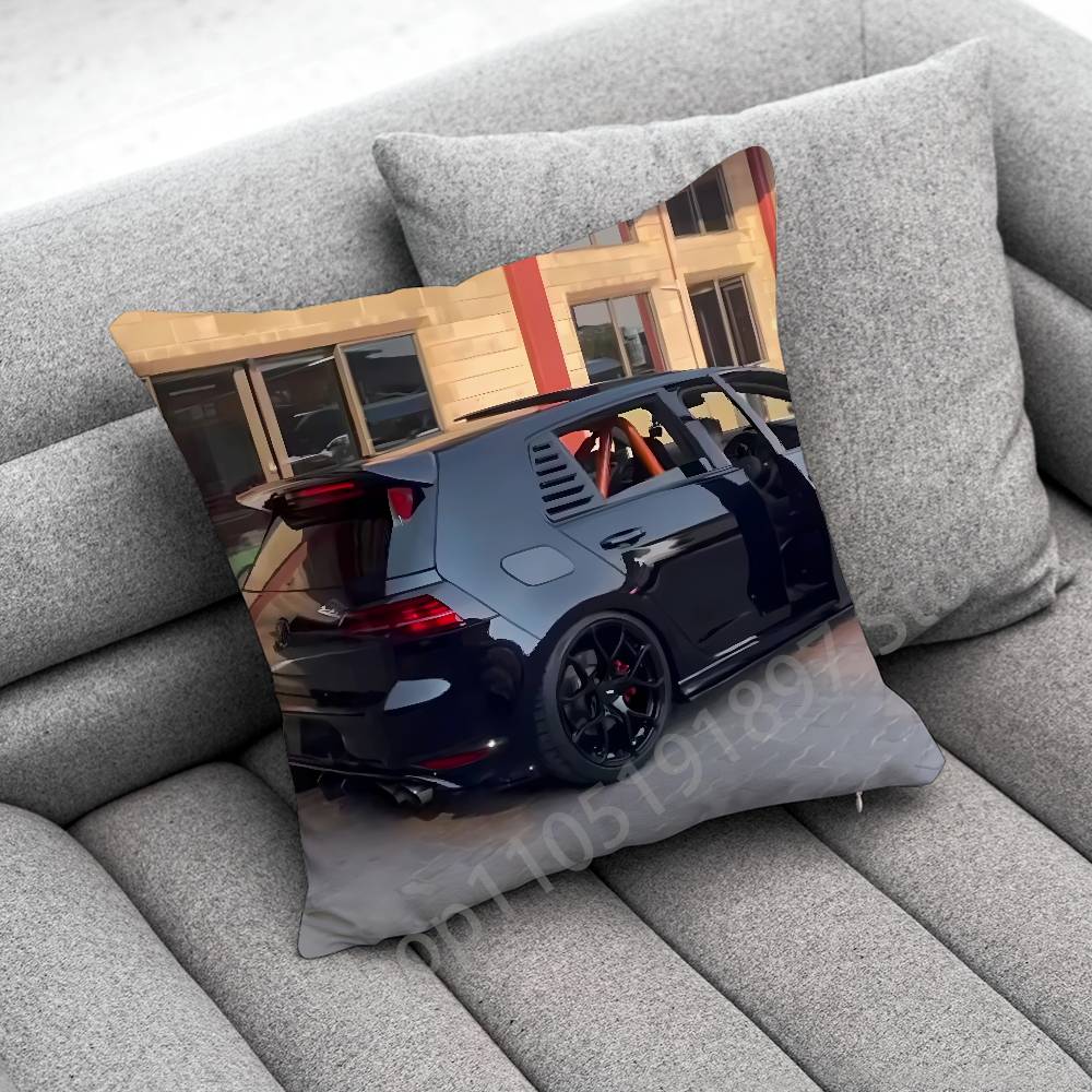 G-GOLF Car G-Gti Throw Pillow Case For 50x50cm 40x40cm 55x55cm 45x45cm 30x30cm Square Bedroom Pillowcase Cover