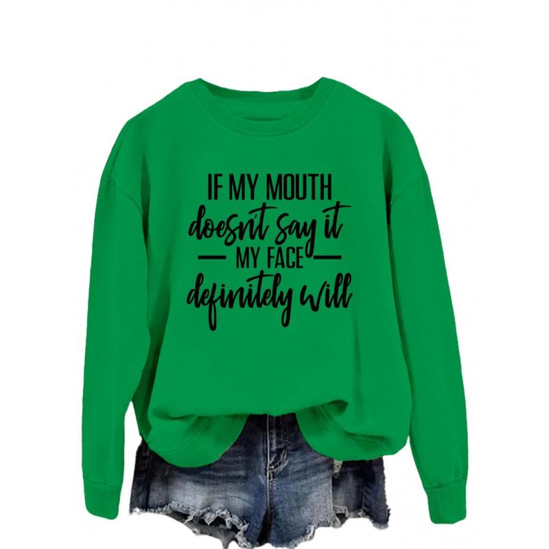 Oversized Womens Hoodie Loose Fit Cotton Blend Streetwear Long Sleeve Sweatshirt With Graphic Print