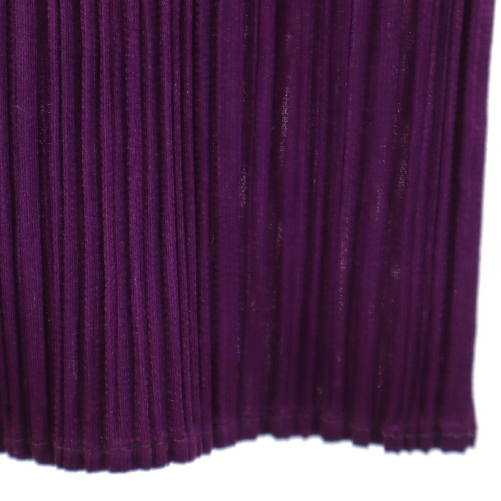 PLEATS PLEASE Made In Japan Long Sleeve Pleated Cut 3 Purple Women Used