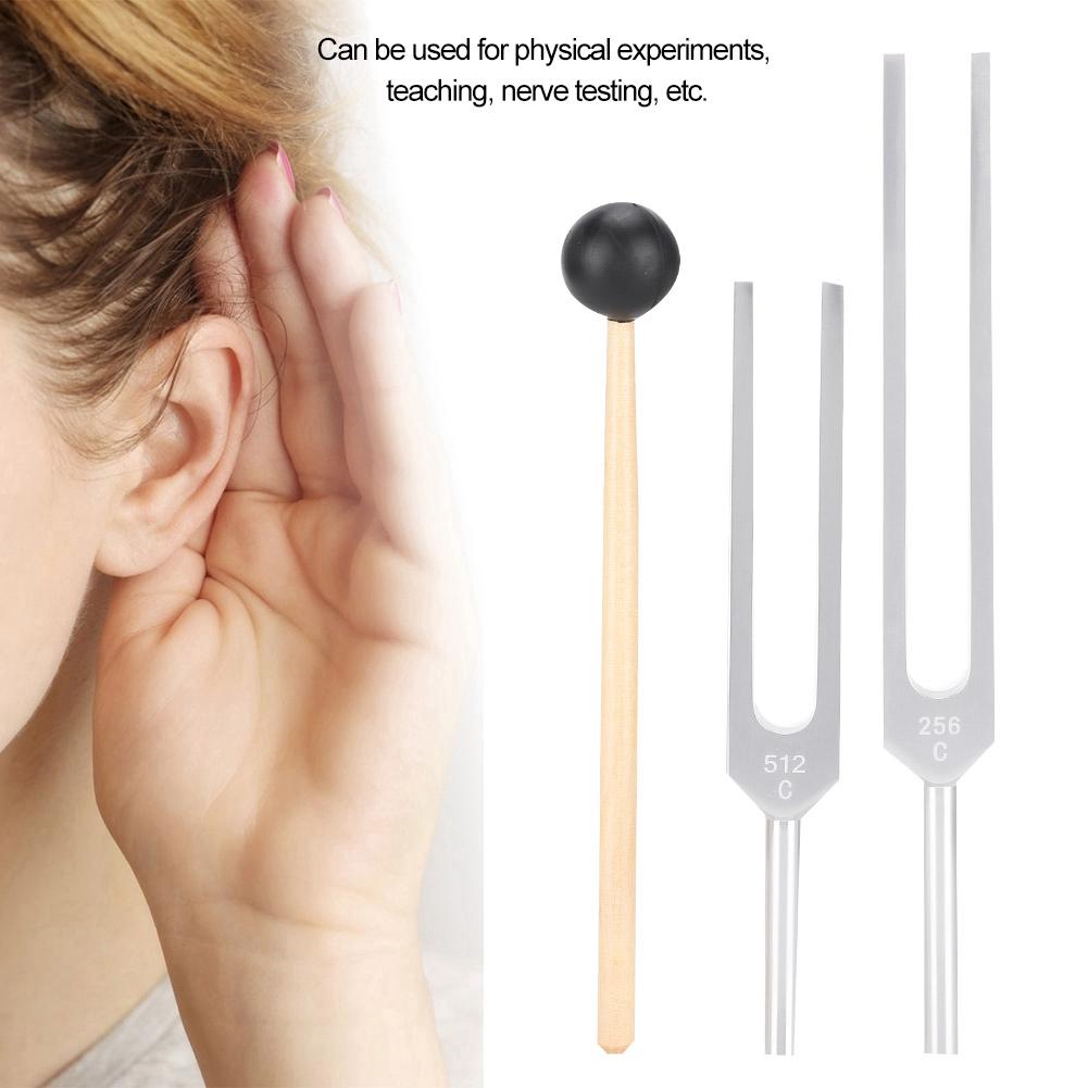 C256HZ C512HZ Stimmgabel Nerventest Aluminiumlegierung Stimmenergiegabel mit Hammer