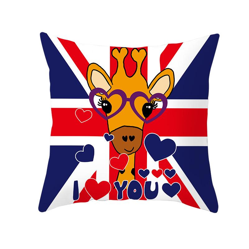 Cartoon-Druck Serie Valentinstag Pfirsichhaut Kissenbezug Heimstoff Quadratischer Kissenbezug