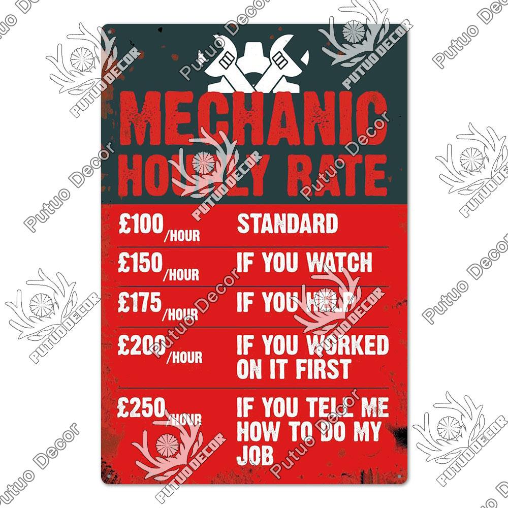 Decor Tire Shop Vintage Tin Sign Plaque Metal Iron Plate Wall Adornment for Garage Gas Station Car Sale Repair Poster
