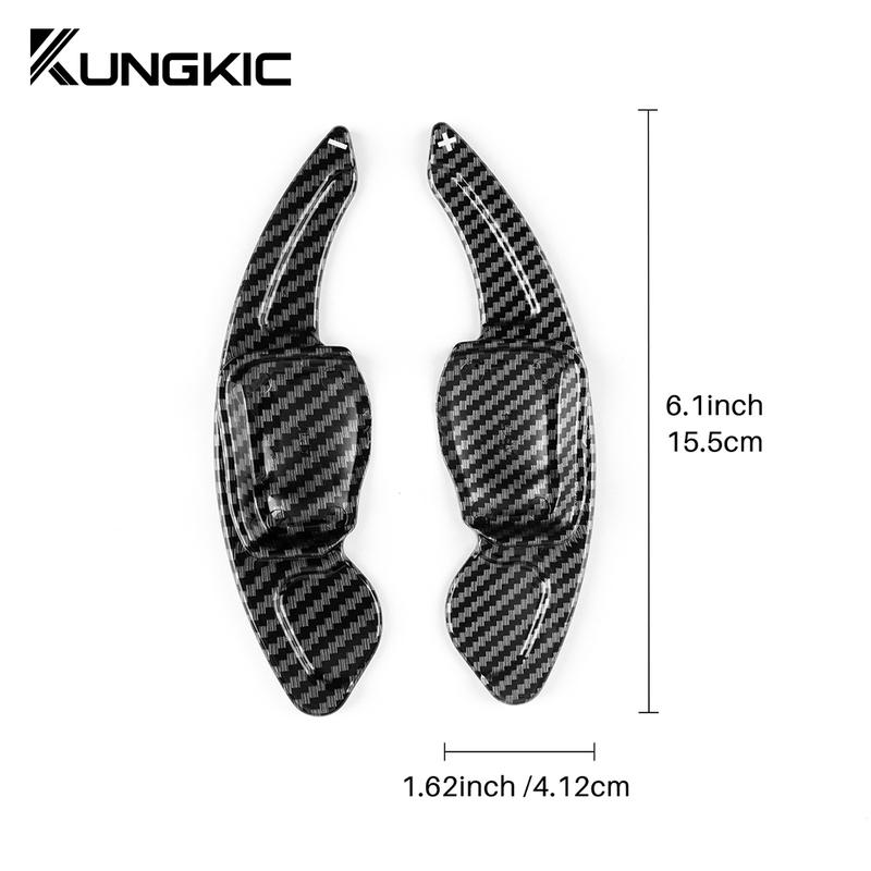 For Seat Leon 2005 2006 2007 2008 2009 2010 2011 2012 Carbon Fiber Style TOP ABS Car Steering Wheel Paddle Shifter Trim Cover
