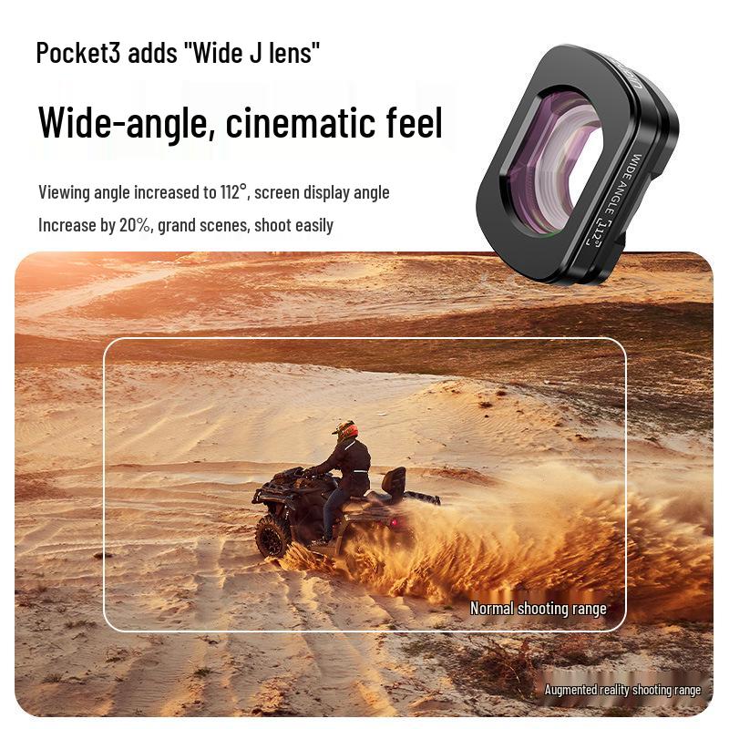 Ulanzi Magnetic Filter for DJI Pocket 3: Wide-Angle, Telephoto, 1/4 Black Soft Lens