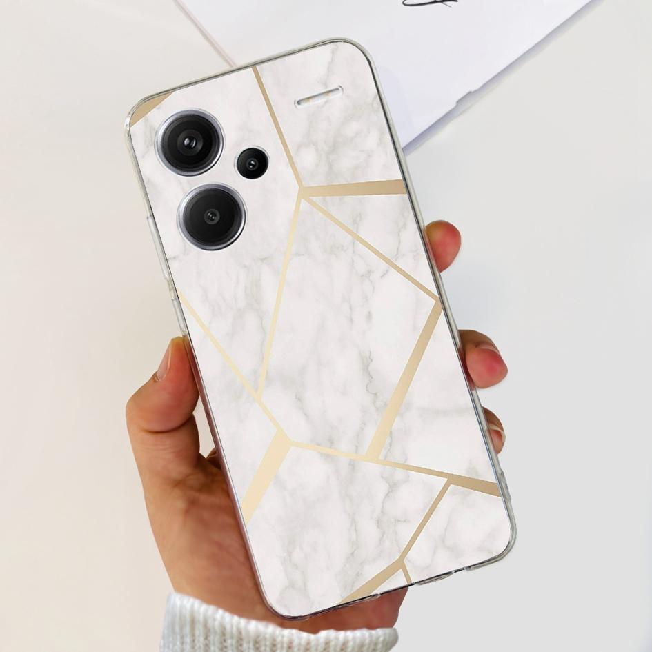 For Xiaomi Redmi Note 13 5G Case Luxury Marble Transparent Phone Cover For Redmi Note 13 Pro Plus Funda on Note 13 Pro 5G Bumper