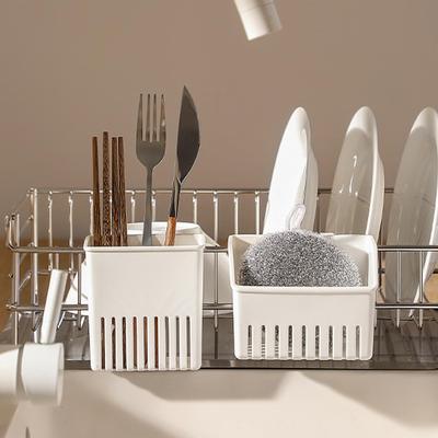Égouttoir à ustensiles Panier de séchage Égouttoir de cuisine pour ustensiles Fourchette cuillère de cuisine Support égouttoir pour cuillères baguettes Coutellerie Argenté