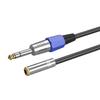 3.5mm Male To 6.35mm Female Adapter 1/8inch Female To TRS 1/4inch Male Adapter Cable for Amplifier Guitar Speakers
