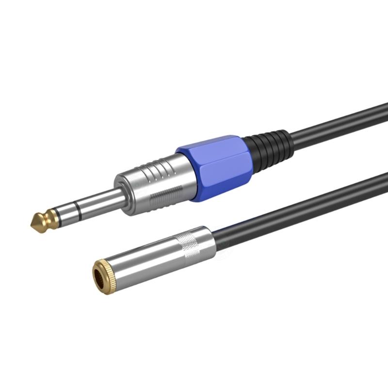 3.5mm Male To 6.35mm Female Adapter 1/8inch Female To TRS 1/4inch Male Adapter Cable for Amplifier Guitar Speakers