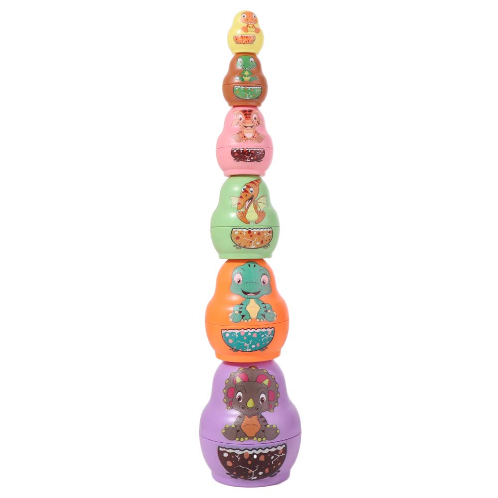 Animals Pattern Stacking Nesting Dolls 6 Layer Stacking Cups Gams Gift for Boy