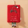 New Christmas Thick Coral Velvet Towel Kitchen Water Absorbing Quick Drying Cloth Soft Cartoon Green Christmas Tree 3D Printing