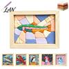 Japanese Textile Art Sets DIY Fabric Kit, Handmade No-Sew Mosaic Wall Craft with Relaxing Hobby for Women Frame, Beginner Friendly Cute Animals