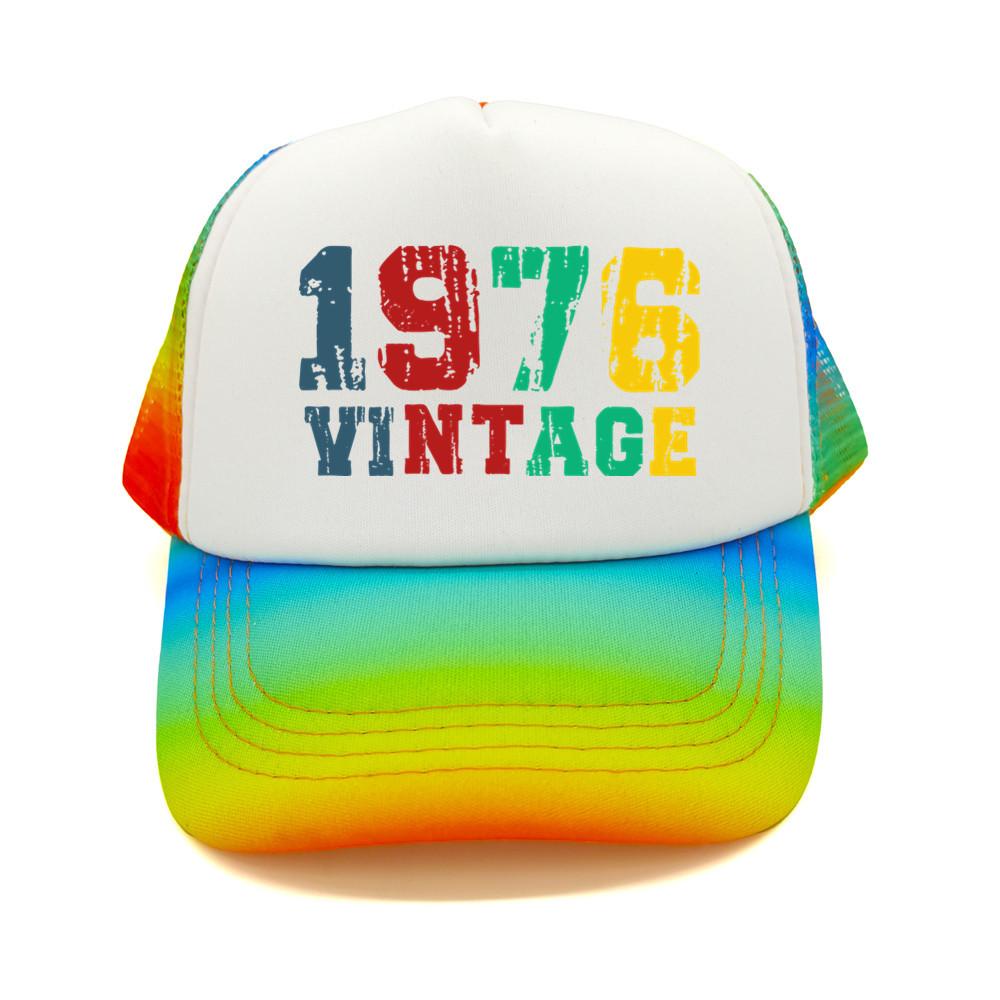 Made In 1976 Trucker Cap Unisex Birthday Gift Dad Hat Baseball Cap Unisex Outdoor Mesh Net Caps