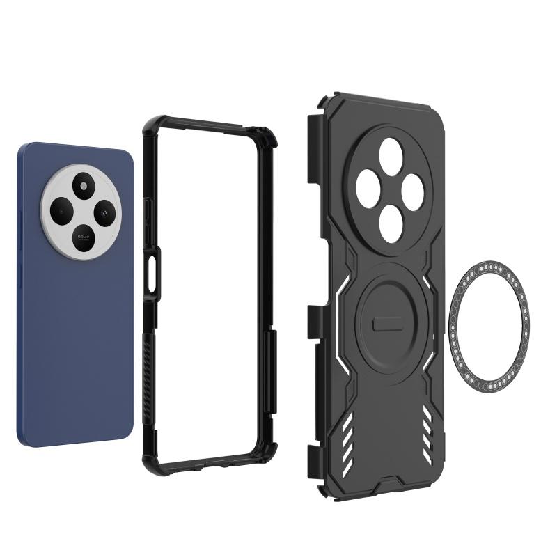For Redmi 14C Case Cover Xiaomi Redmi 14C Capas Armor Bumper Magnetic Hard Shockproof Magsafe Wireless Charge Fundas Redmi 14C