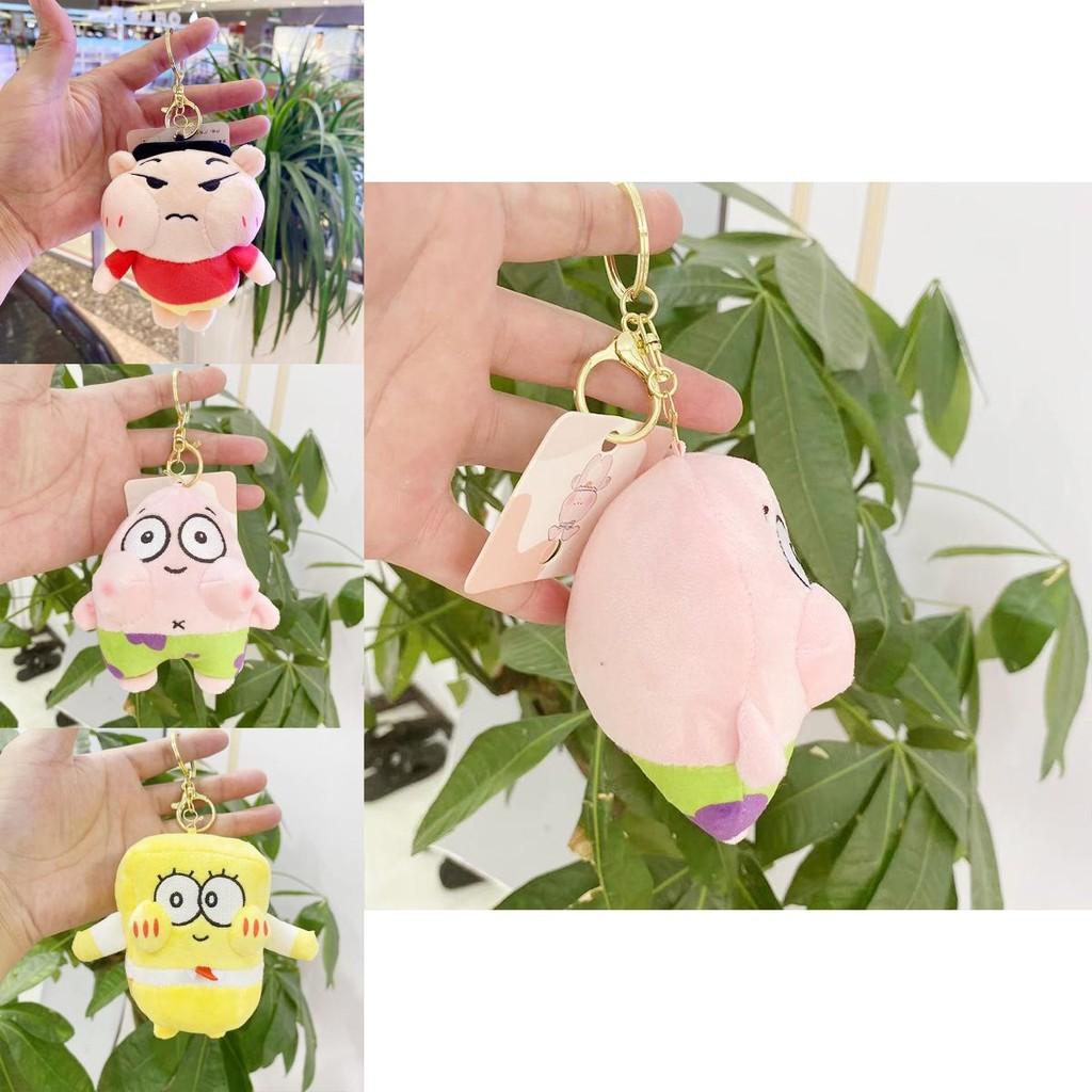 Entzückende Cartoon Plüsch Spongebob und Patrick Star Schlüsselanhänger Puppe für Kinder und Erwachsene