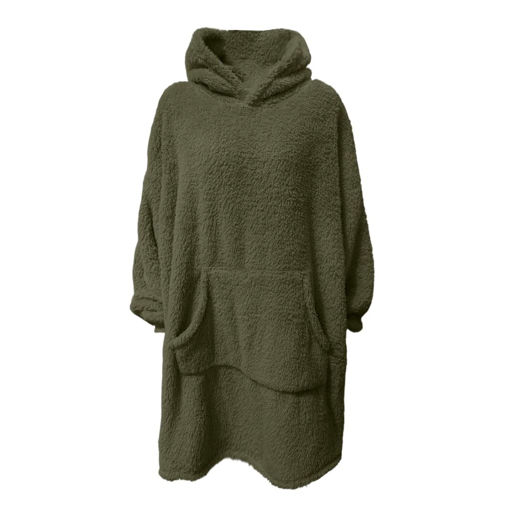 Women's Loose Thickened Double-Faced Fleece Hoodie Home Clothes Top