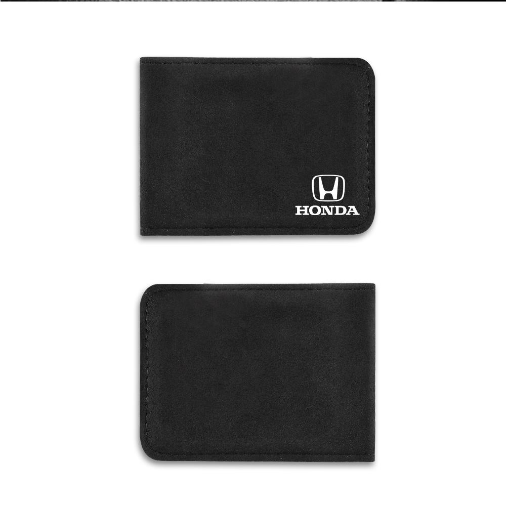 Car Logo Ultra-Thin Driver License Cover Card Business ID Pass Holder For Honda Civic Accord Hrv Jazz CR-Z Element Insight MDX XL0