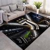 Juventus Football Club Wappen Aufdruck Teppich Nicht-Rutschfeste Bodenmatte für Wohnzimmer Schlafzimmer Fan Dekoration