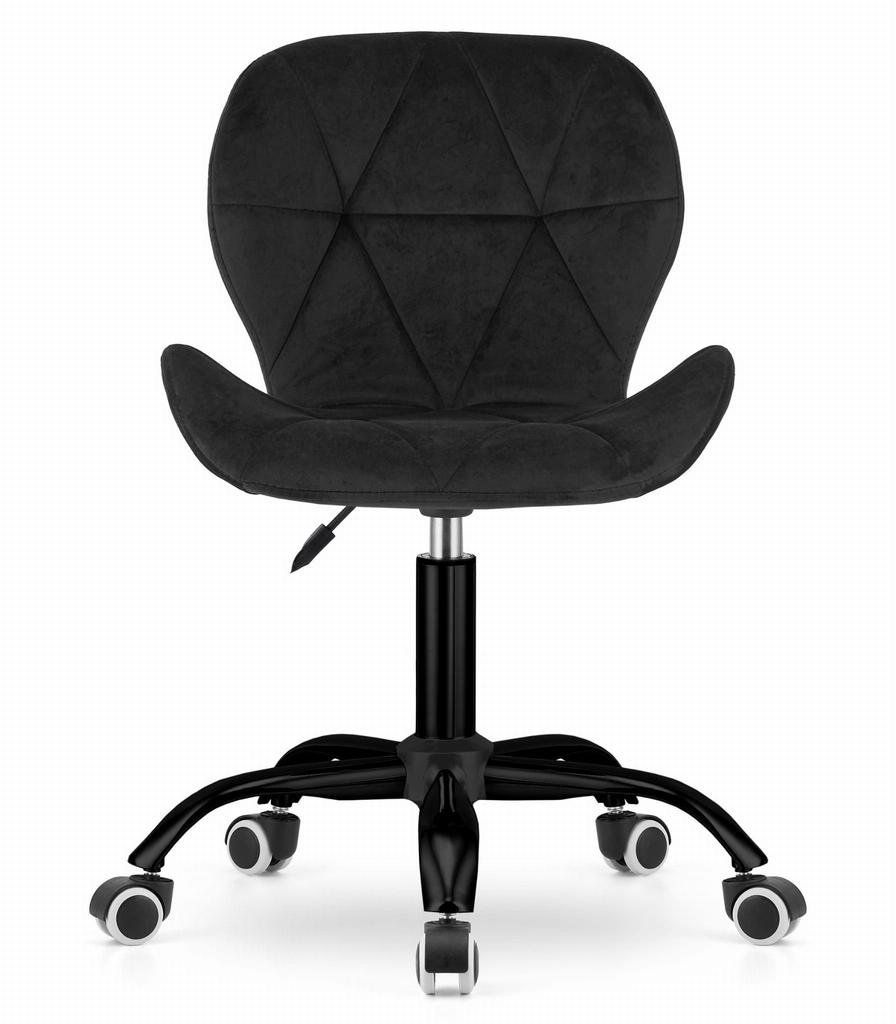 NOTO Velvet Swivel Chair - Black