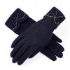 Wool Gloves Women Autumn Winter Windproof Cold Proof Fleece Warm Outdoor Sports Driving Touchscreen Finger Gloves