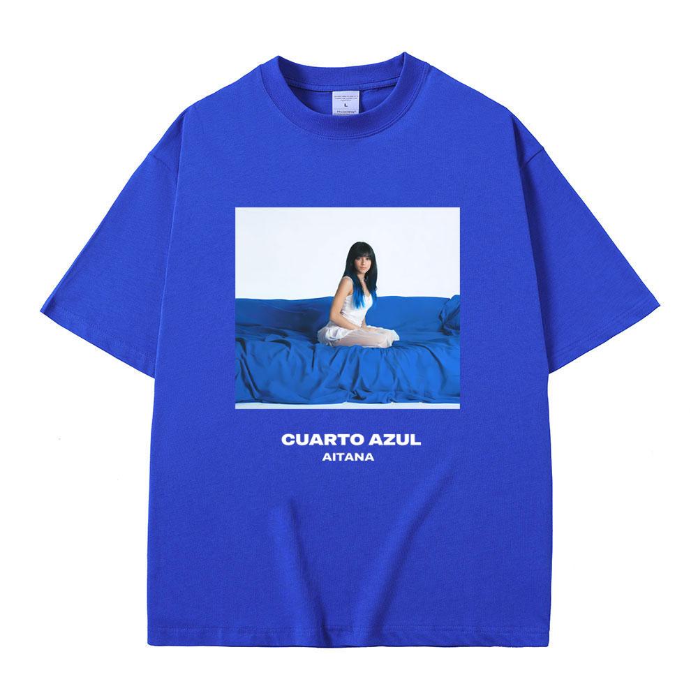 Singer Aitana CUARTO AZUL World Tour 2026 Merch T-shirt Unisex Women Fashion Casual Oversized T-shirts Streetwear Unisex Fans Gift
