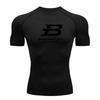 Tricou Athletic Bărbați cu Uscare Rapidă și Compresie, Respirabil Str