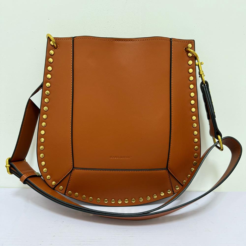 Французская Ретро заклепка Классическая Полумесяц Кожаная Сумка через плечо Сумка