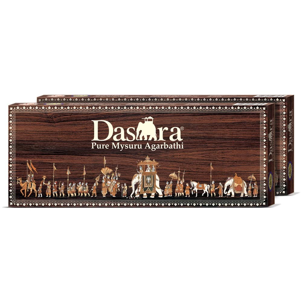 

Cycle Pure Dasara Incense Sticks 2 Pack 60 Sticks Each Sandal Rose Natural Fragrance for Puja Festivals Gifting