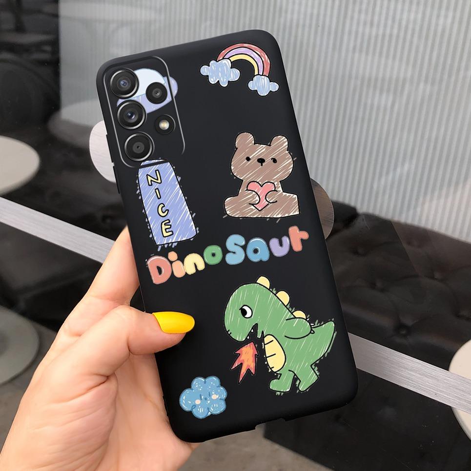For Samsung Galaxy M32 M33 M13 M23 M12 M53 Phone Case Back Cover Dinosaur Bear Cartoon Child Fundas For Samsung M13 M23 M33 5G