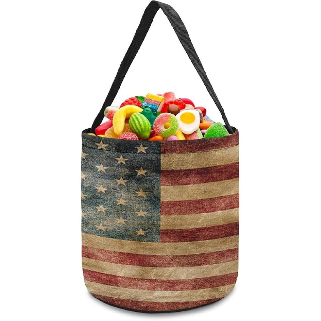 

1 Halloween Trick or Treat Candy Bags,Cartoon Fire Truck Reusable Goody Bucket Foldable Candy Tote Bag,Suitable for holiday gift baskets and party 1PCS