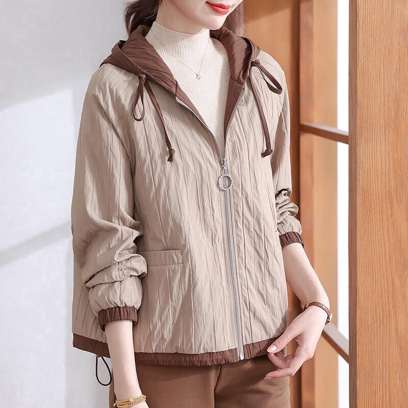 

Женская осенняя повседневная куртка с капюшоном 5XL