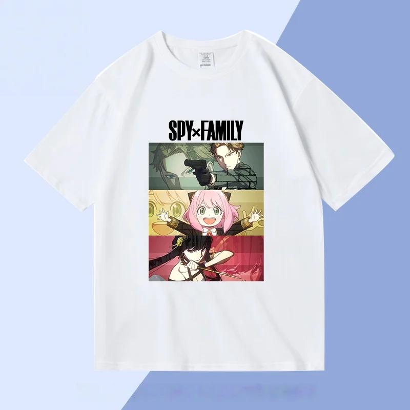 Camisetas de Algodón para Hombre y Mujer Colaboración Spy X Family, Ropa Temática de Anime 2D, Camisetas Casuales para Casa