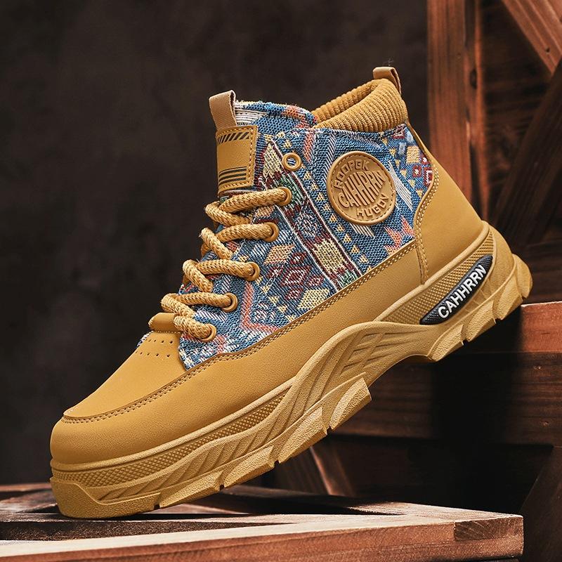 Martin boots men's autumn and winter 2024 outdoor desert British wind casual non-slip wear-resistant high-top tooling shoes men