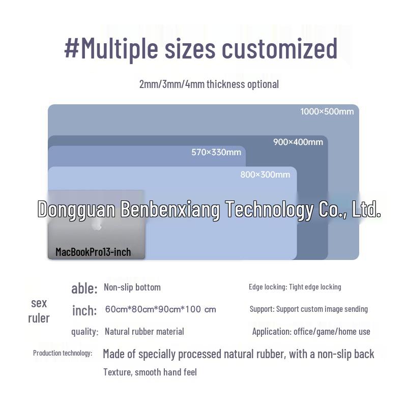 Extra Large Custom Girl's Cute Office Desk Mat - Non-Slip Landscape Style Mouse Pad