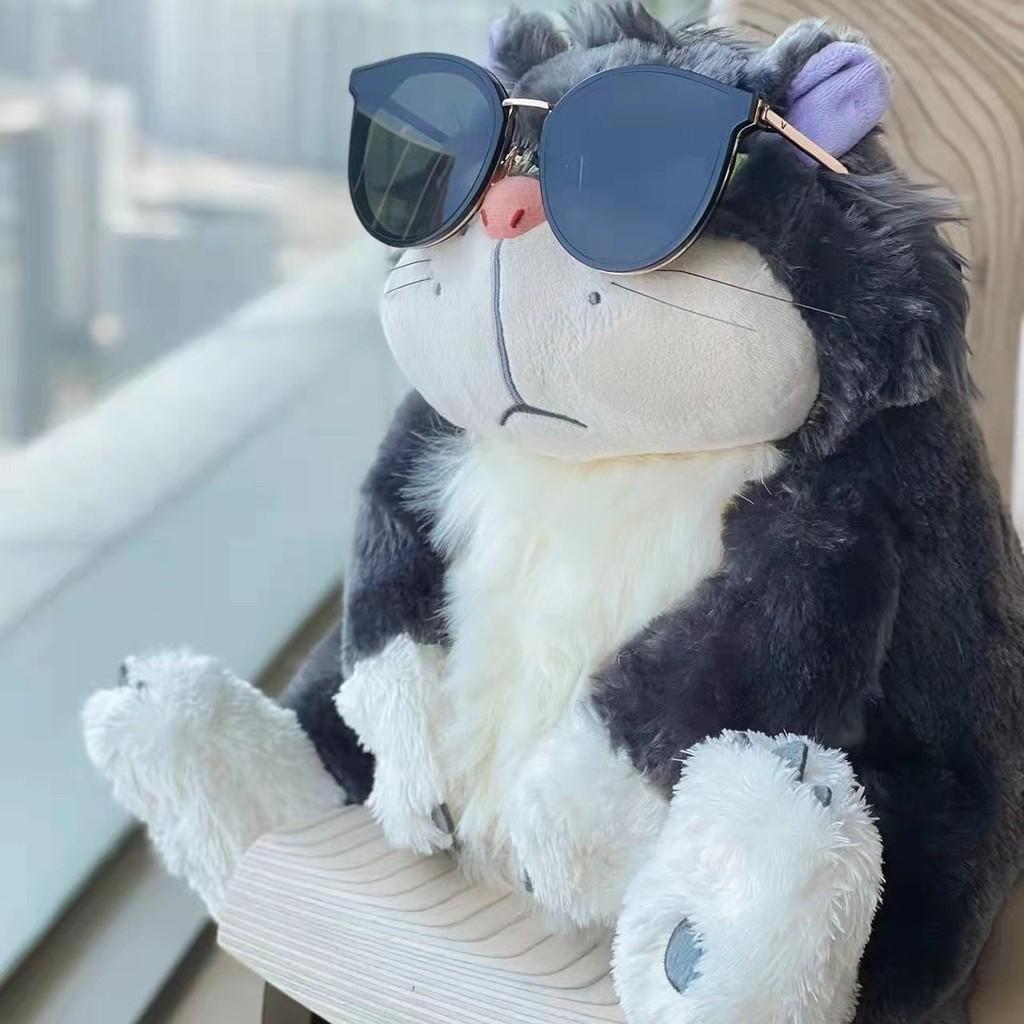 Niedliches graues Lucifer-Katzen-Plüschtier, weiche Puppe, Geschenk für Kinder und Erwachsene, bequemes Kissen