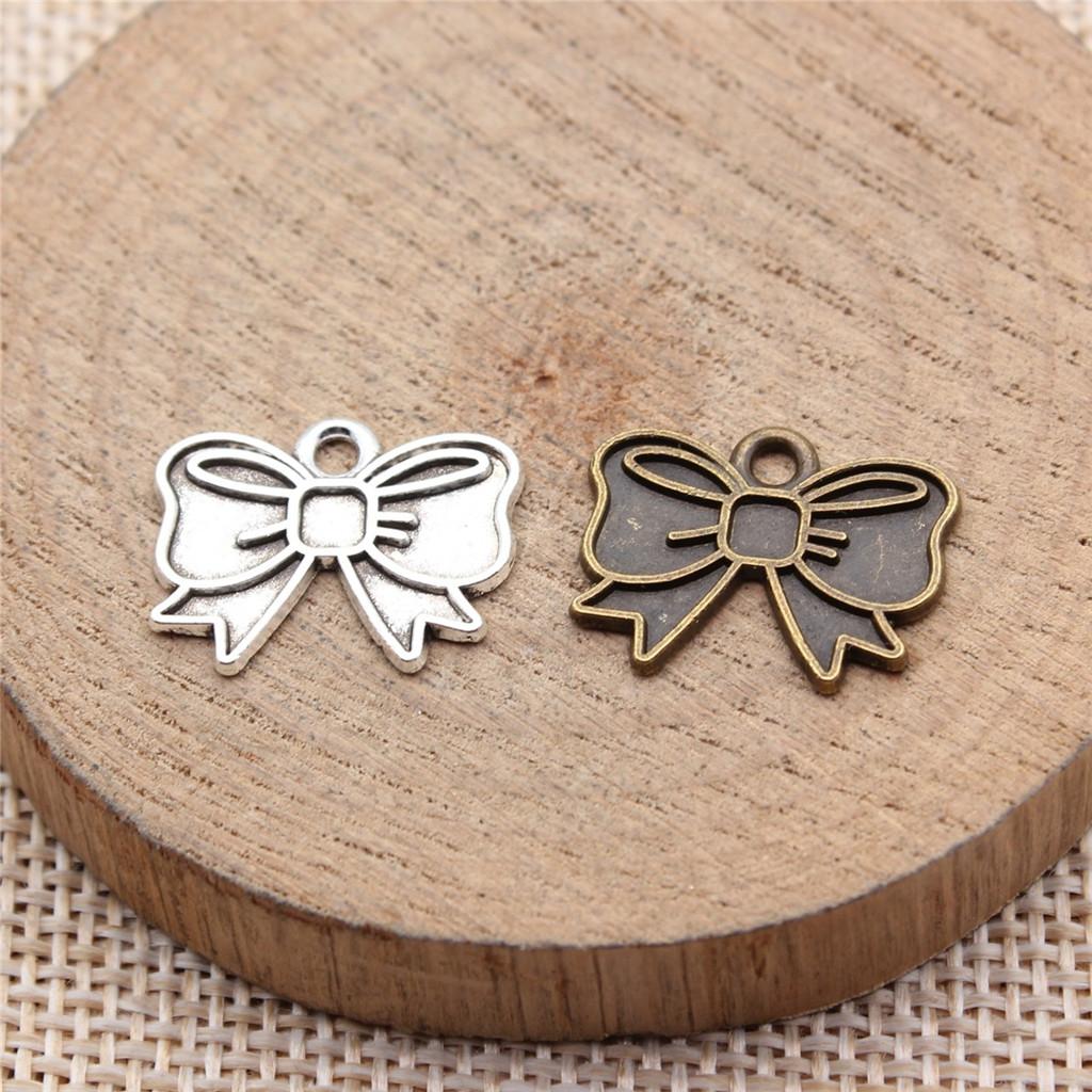 Pendants Bow With Crown Charms For Princess Themed Jewelry Making Alloy