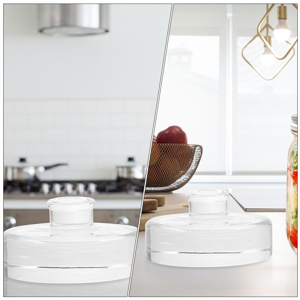 2 Pcs Fermented Glass Weights Mason Jar Wide Mouth for Pickling Fermenting Jars Lids