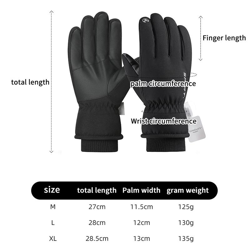 All-Weather Touchscreen Gloves for Men Waterproof Winter Gloves for Running, Cycling, Motorcycle&Daily Commute Warm Fleece Lined