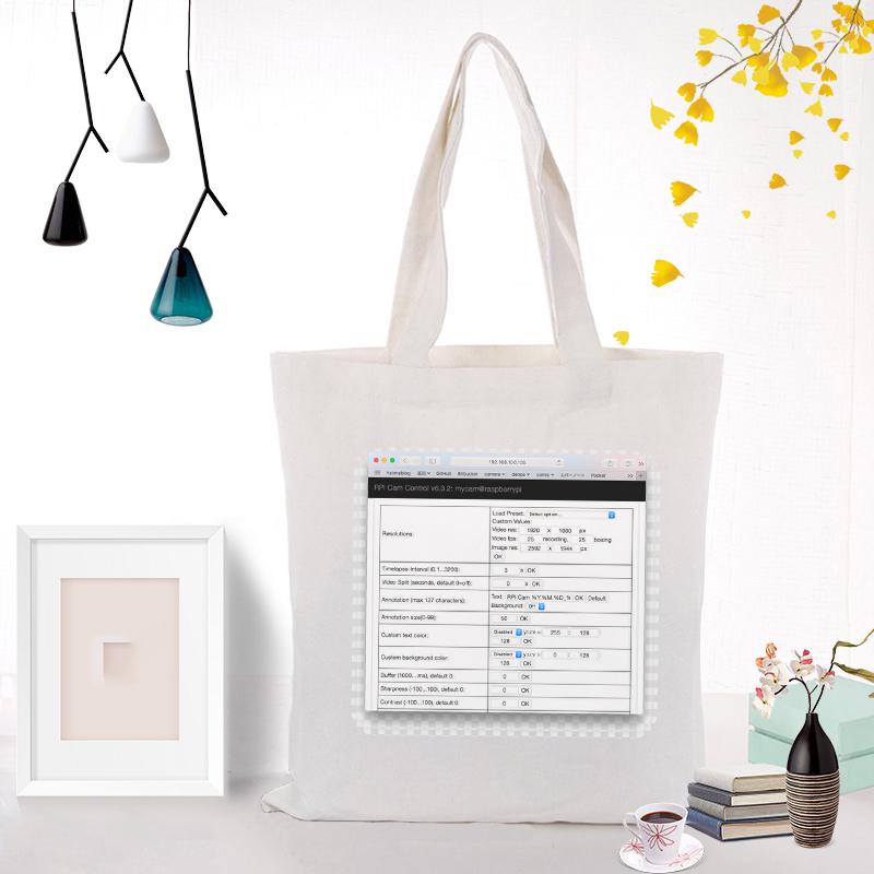 Buy Raspberry Pi Screens Canvas Shopping Bag Female Shoulder Bag Eco ...