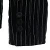 Emporio Armani Made In Italy Striped Pattern Velor Tailored Jacket 40 Women Used
