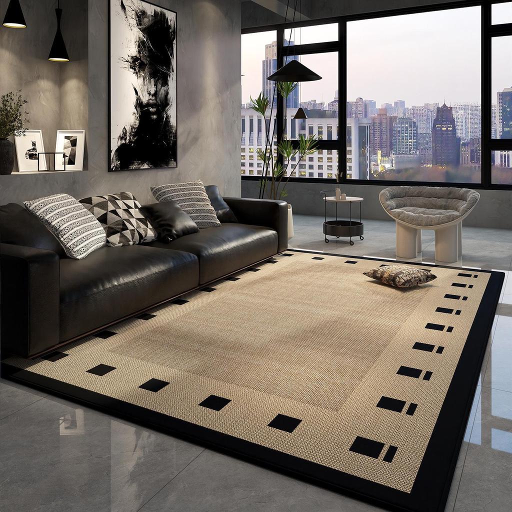 High-End Minimalist Living Room Carpet: Large, Non-Slip, Stain-Resistant Sofa & Coffee Table Rug