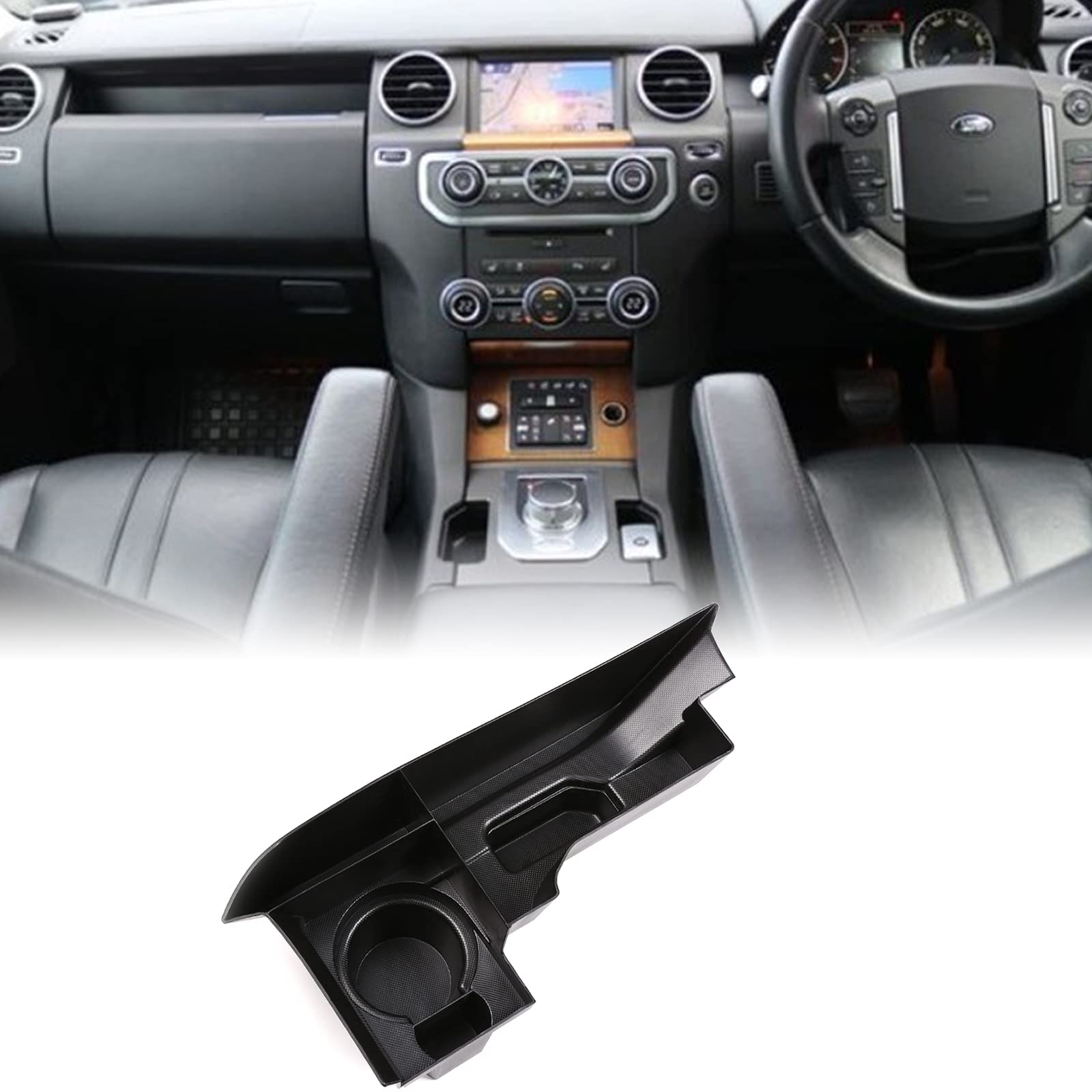 

Console Storage Car Storage Box with Cup Drink Phone and Console Box for Car Interior Compatible with Land Rover Discovery 4 Multi-functional Tray,