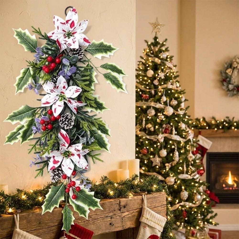 Artificial Artificial Pine Branch Faux Flower Christmas Garland Door Hanging Door Decoration