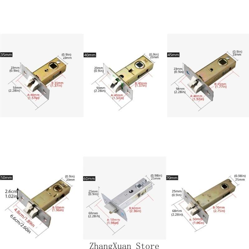 3XUF Multipurpose Metal Fork Mortice Latches Convenient Accessory Portable for Both Right and Left Hand Opening Door