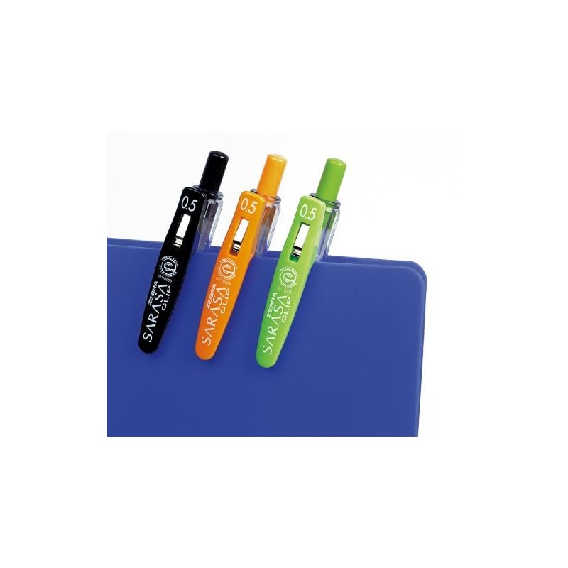 Zebra Sarasa Clip Gel Ballpoint Pen, 0.5mm, Black, 10 pens, P-JJ15-BK10