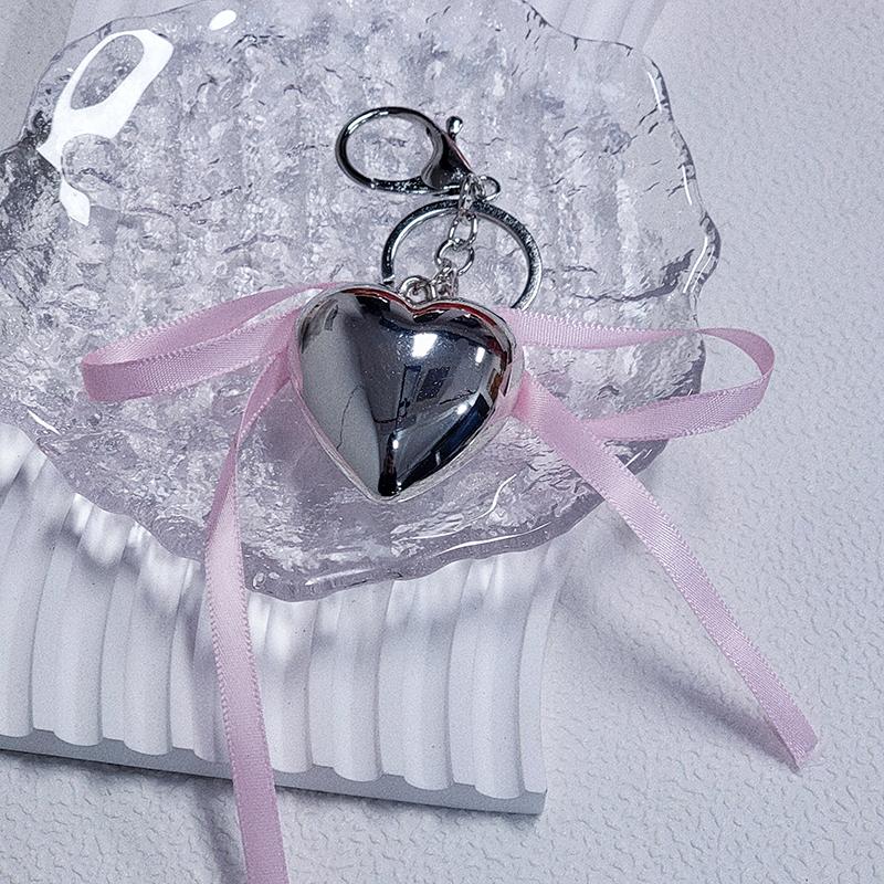 

Y2K эстетический брелок в Корейском стиле, милый крутой брелок с бантом, металлический брелок в форме сердца с любовью, сумка, подвеска, рюкзак, подвесное украшение